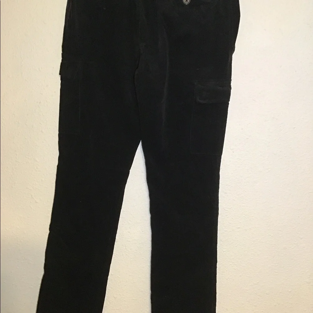 Michael kors black modern fit corduroy cargo stretchy pants size 30